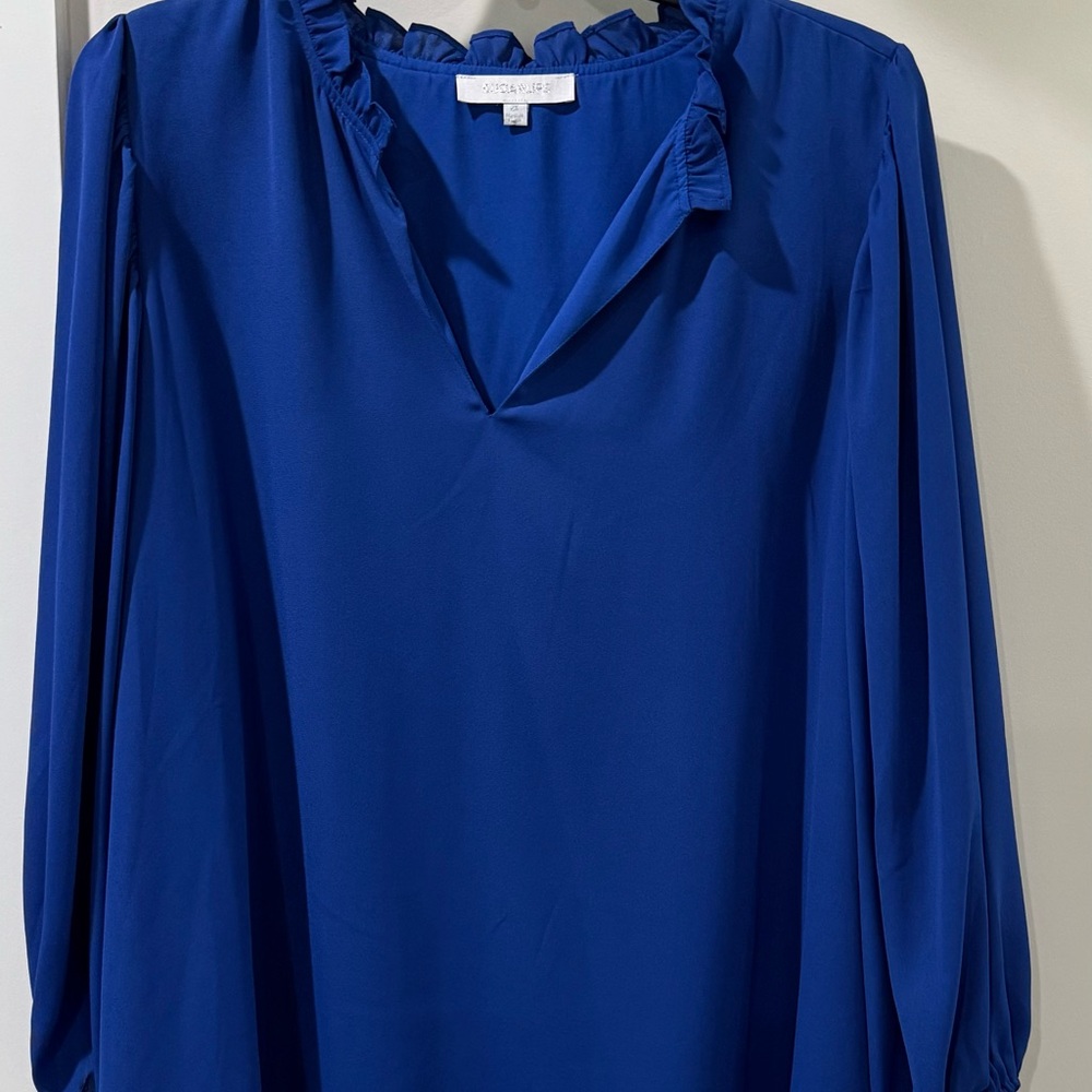 Sugarlips Royal Blue Ruffled Blouse